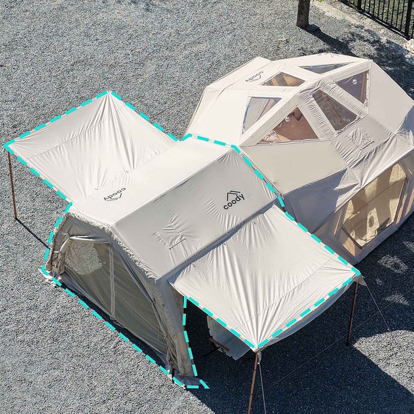Coody AirTarp Pro Inflatable Canopy for 17.2 Pro, 10.0 Pro & Hub Pro - Beige