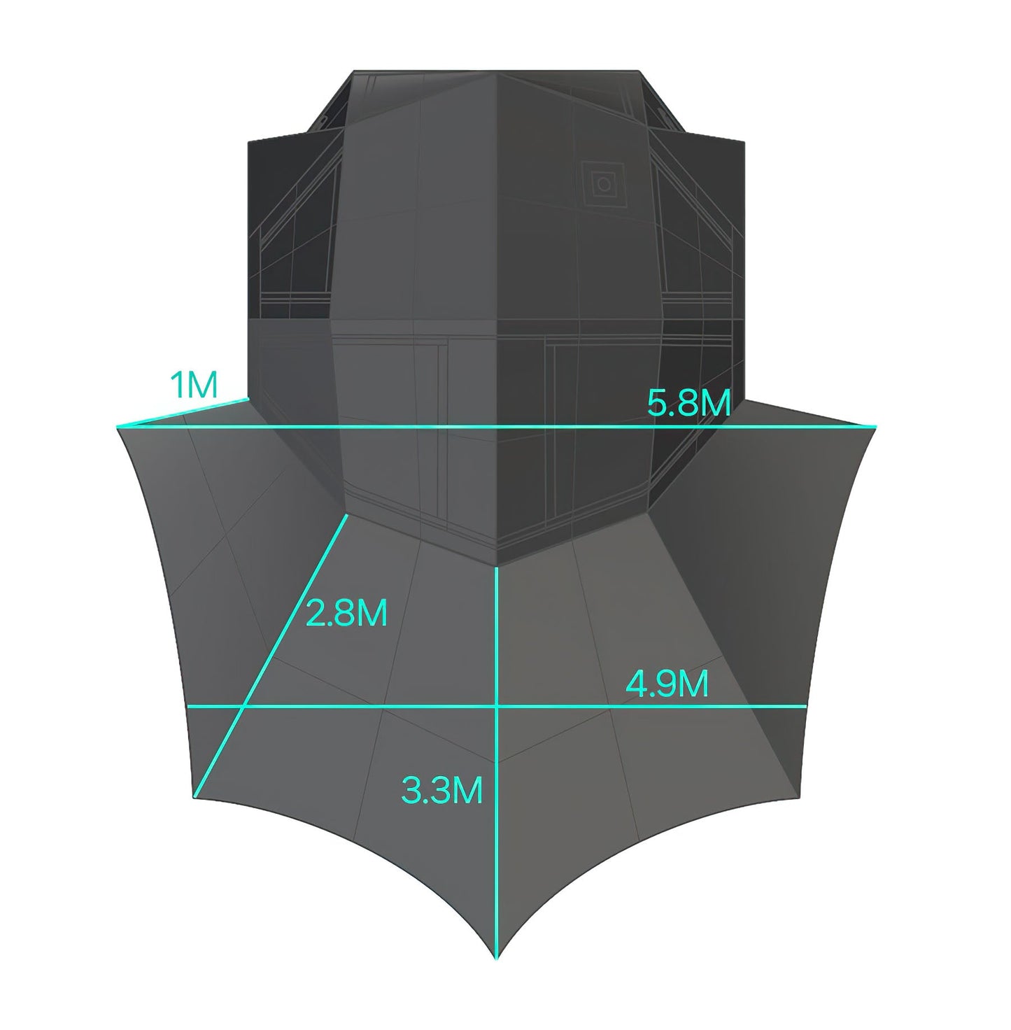 Coody | RBM Bestona Inflatable Tent for 2-4 Person (Black)