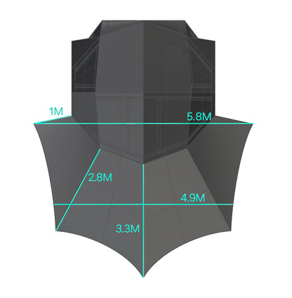 Coody | RBM Bestona Inflatable Tent for 2-4 Person (Black)