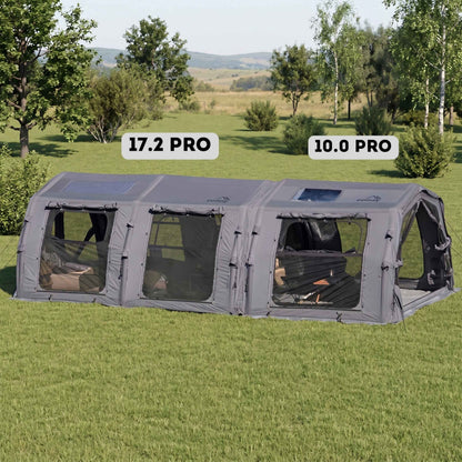 Coody 10.0 PRO Gray - Premium Inflatable Canvas Tent for 2–4 Campers