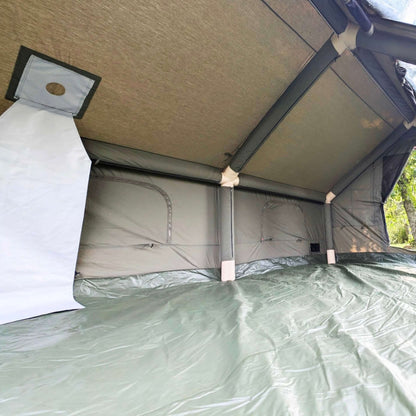 RBM Panda Large Forest Green + Stove Caminus M - Inflatable Tents for Camping with Stove