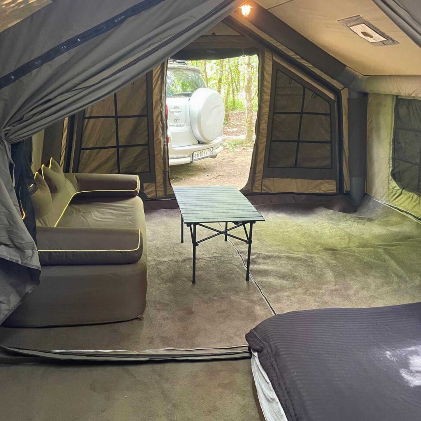 Coody 17.2 (Koala-7) Forest Green Inflatable Tent House for Camping (2-10 person)