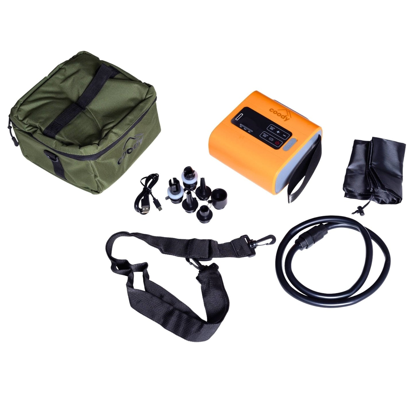 Coody Familia AirTent 17.2 PRO Forest Green (2-10 Person)+Electric Pump+TPU Door Forest Green+Ground Sheet