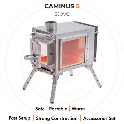 Small Wood Stove With Fire-Resistant Glass "Caminus S"