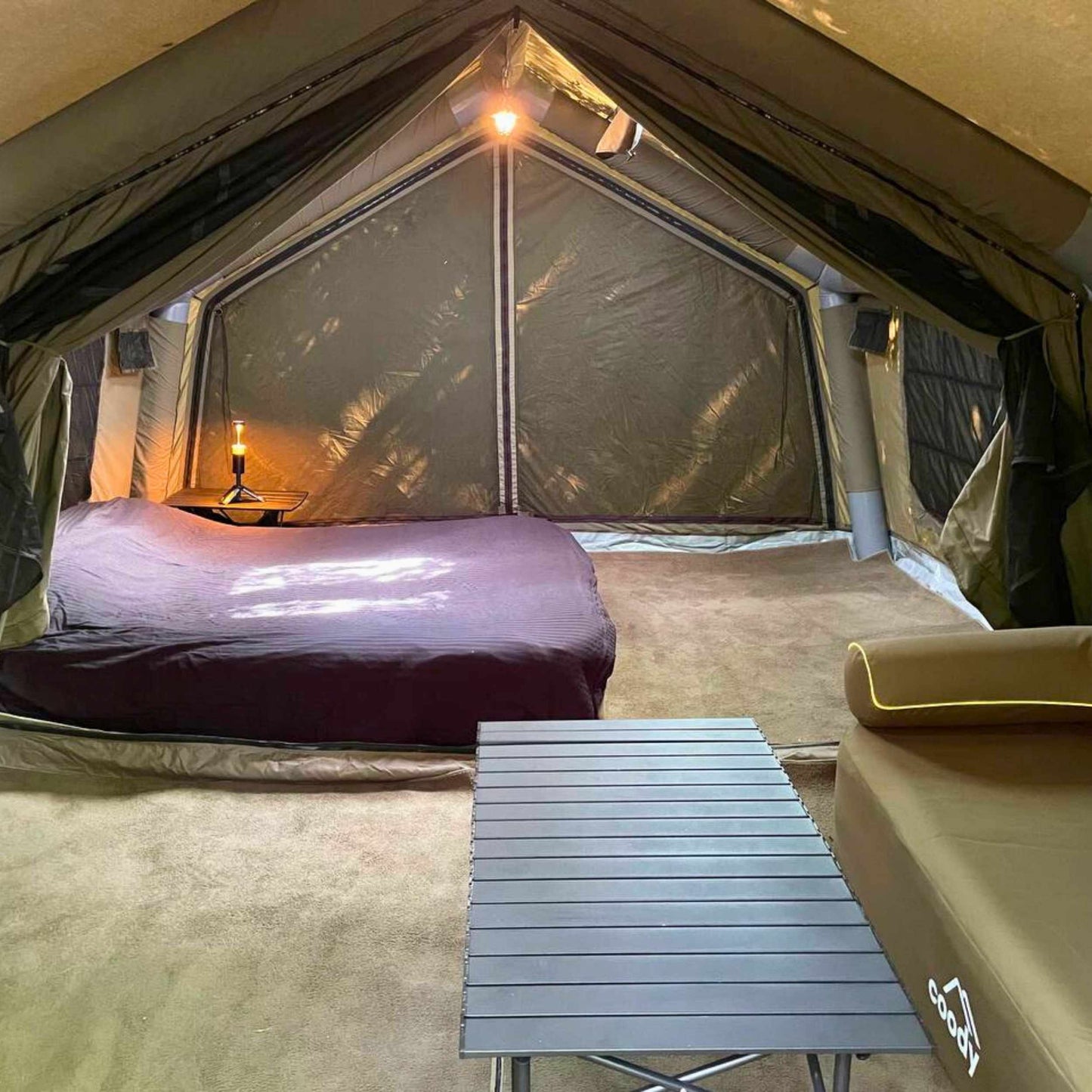 Coody 17.2 (Koala-7) Forest Green Inflatable Tent House for Camping (2-10 person)