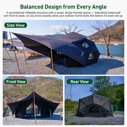 Coody | RBM Bestona Inflatable Tent for 2-4 Person (Black)
