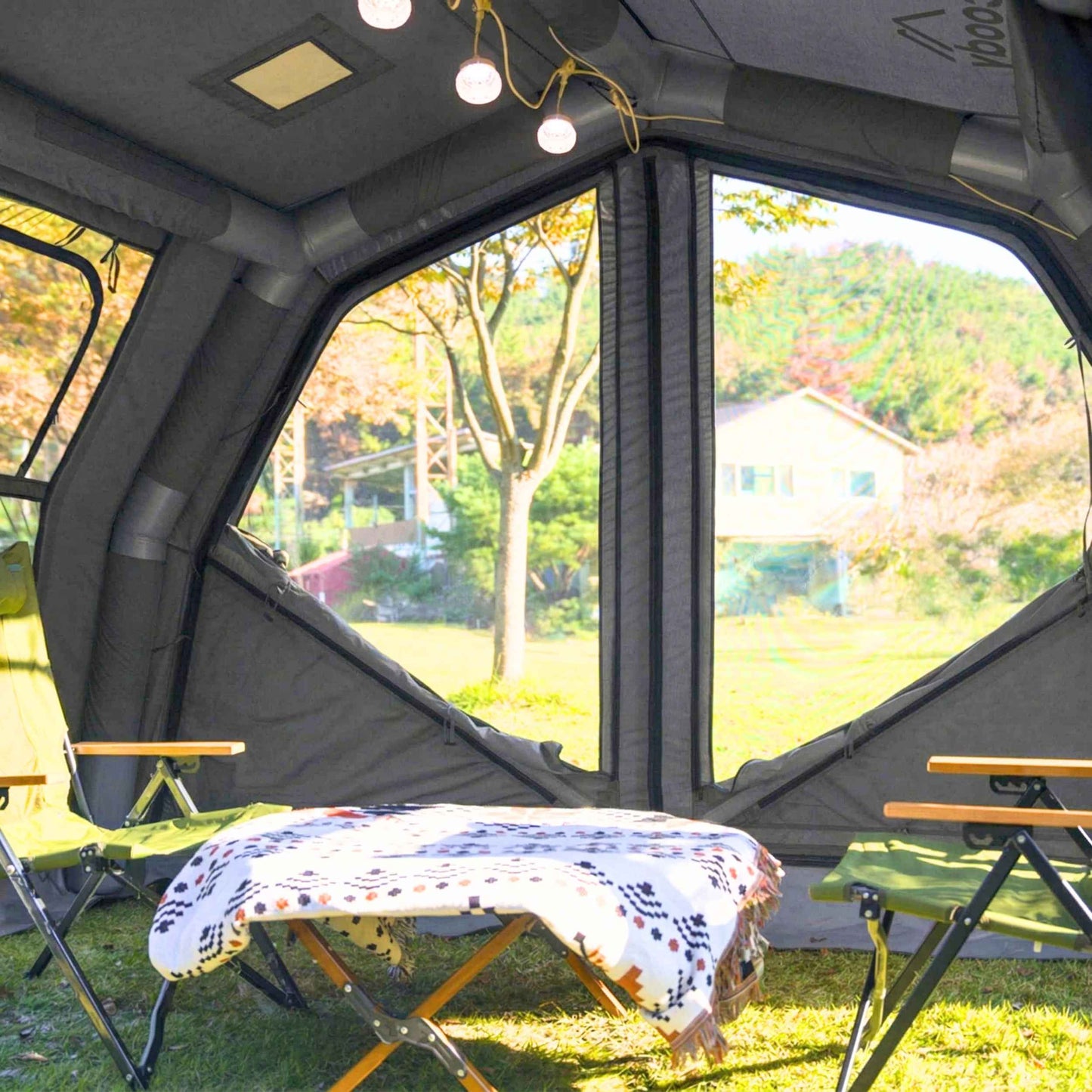Coody Familia AirTent 17.2 Pro Gray - Inflatable Tent for Camping (2-10 Person)
