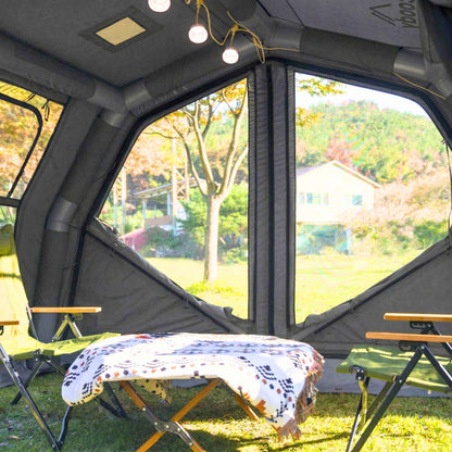 Coody Familia AirTent 17.2 Pro Gray - Inflatable Tent for Camping (2-10 Person)
