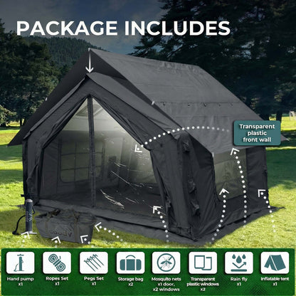 Coody 10 Gray Inflatable Tent House for Camping (2-4 person)