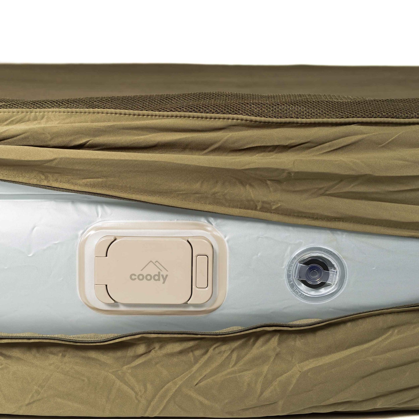 Coody Air Mattress Green King (197×184×35 cm) – Premium Air Bed with Built-in Pump