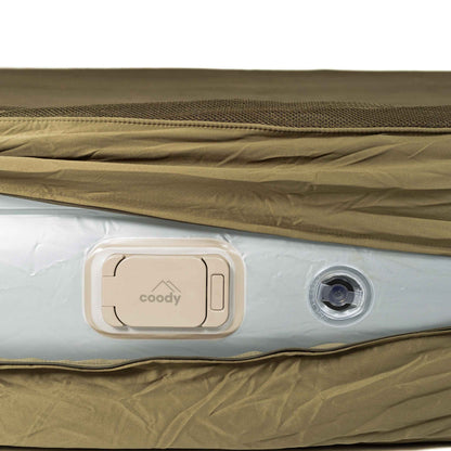 Coody Air Mattress Green King (197×184×35 cm) – Premium Air Bed with Built-in Pump