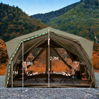 Coody Hub Pro Forest Green - Inflatable Tent for Camping (2-6 Person)