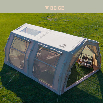 Coody Familia AirTent 17.2 Pro Beige- Inflatable Tent for Camping (2-10 Person)