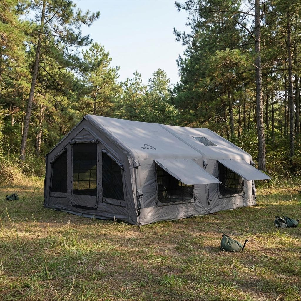 Coody 17.2 (Koala-7) Gray Inflatable Tent House for Camping (2-10 person)