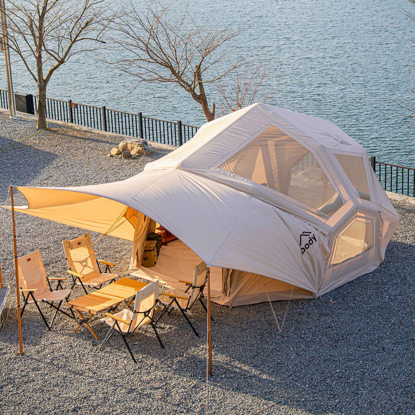 Coody | RBM Bestona Inflatable Tent for 2-4 Person (Beige)