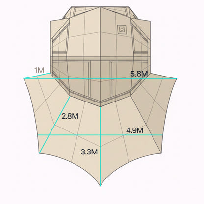 Coody | RBM Bestona Inflatable Tent for 2-4 Person (Beige)