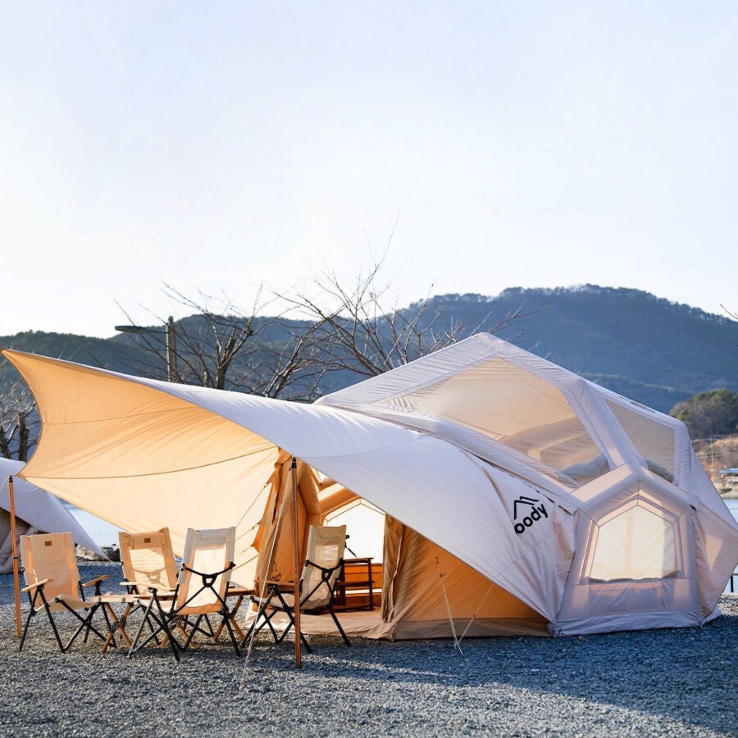 Coody | RBM Bestona Inflatable Tent for 2-4 Person (Beige)