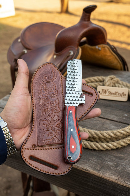 Skyvein Bull Cutter Knife 7" Handmade Carbon Steel Resin Handle - JW Steelcrafts