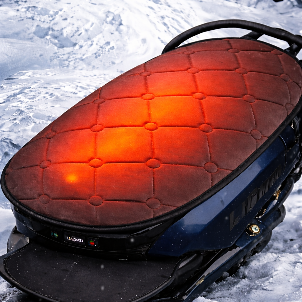 LITEGUEST Heated Motorcycle Seat Cover for Cold Weather Riding