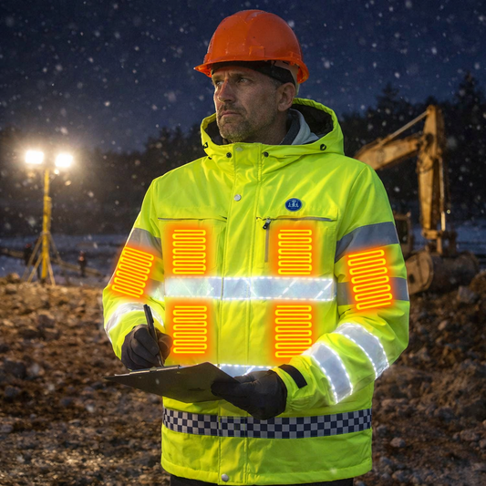 LITEGUEST 8-Zone Heated Reflective Work Jacket for Outdoor Duty