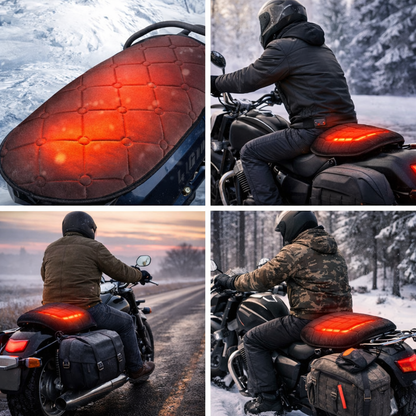 LITEGUEST Heated Motorcycle Seat Cover for Cold Weather Riding