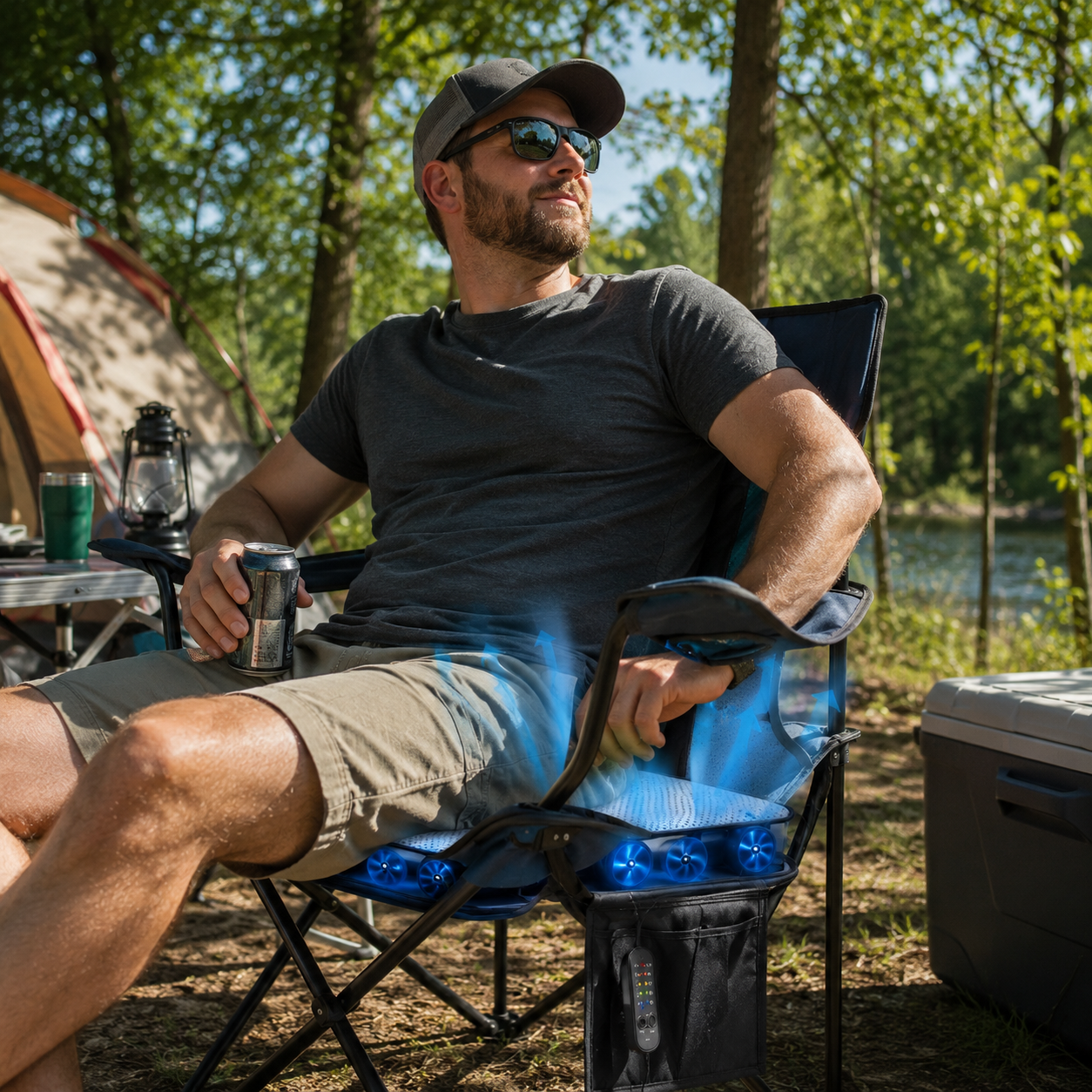 LITEGUEST Fan-Cooling Seat Cushion – USB-Powered Summer Comfort
