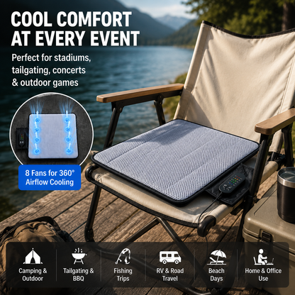LITEGUEST Fan-Cooling Seat Cushion – USB-Powered Summer Comfort