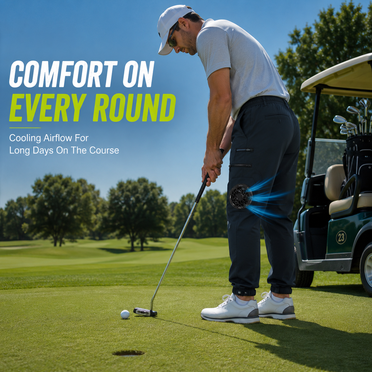 LITEGUEST Smart Air-Conditioned Fan Cooling Pants – USB Dual Fans