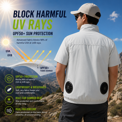 LITEGUEST UPF50 Cooling Fan Vest – Dual Fans & Tactical Pockets