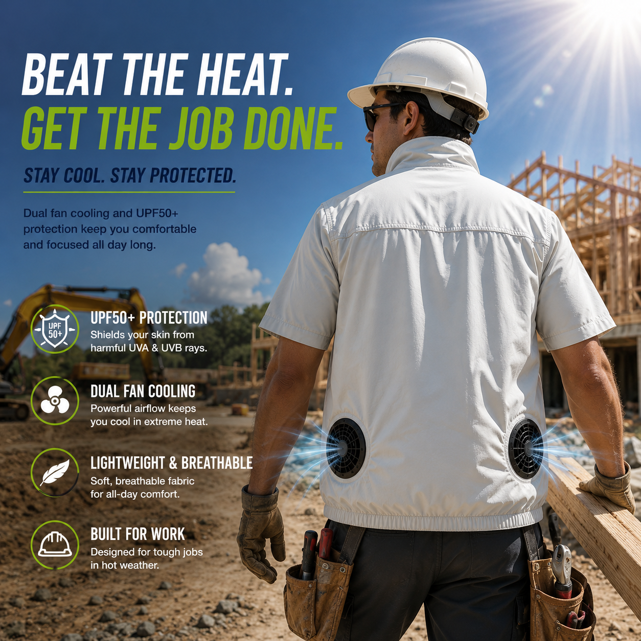 LITEGUEST UPF50 Cooling Fan Vest – Dual Fans & Tactical Pockets