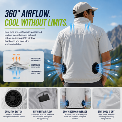 LITEGUEST UPF50 Cooling Fan Vest – Dual Fans & Tactical Pockets