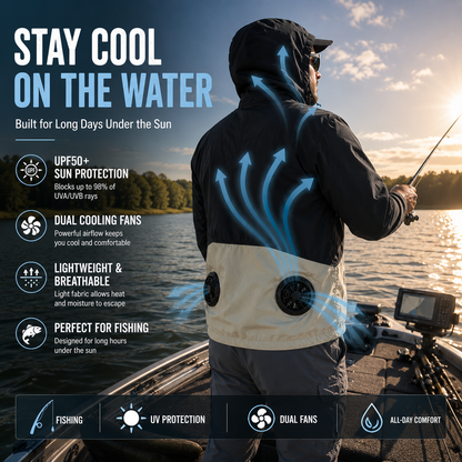 LITEGUEST UPF50+ Fan Jacket – Cooling Fans for Summer Outdoors