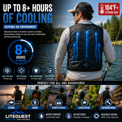 LITEGUEST Water-Cooled Cooling Vest – Battery-Free Heat Relief