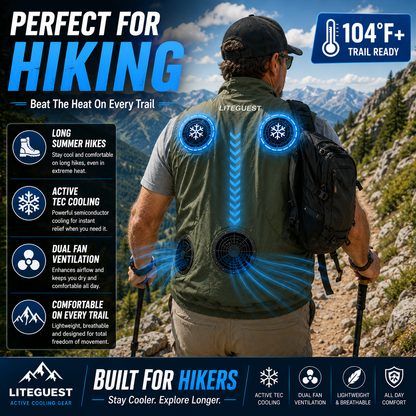 LITEGUEST Wearable Cooling Vest – TEC + Turbo Fan Active Cooling