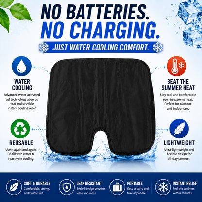 LITEGUEST U-Shaped Water Cooling Gel Seat Cushion – Summer Comfort