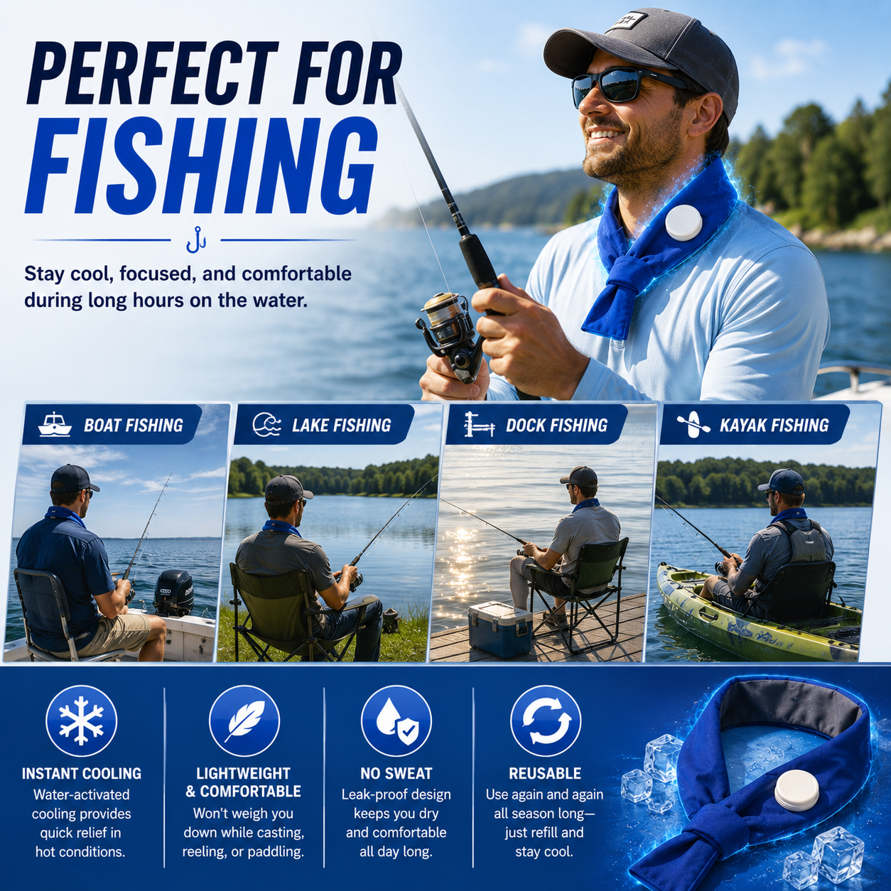 LITEGUEST Summer Water Cooling Neck Wrap – Outdoor Heat Relief