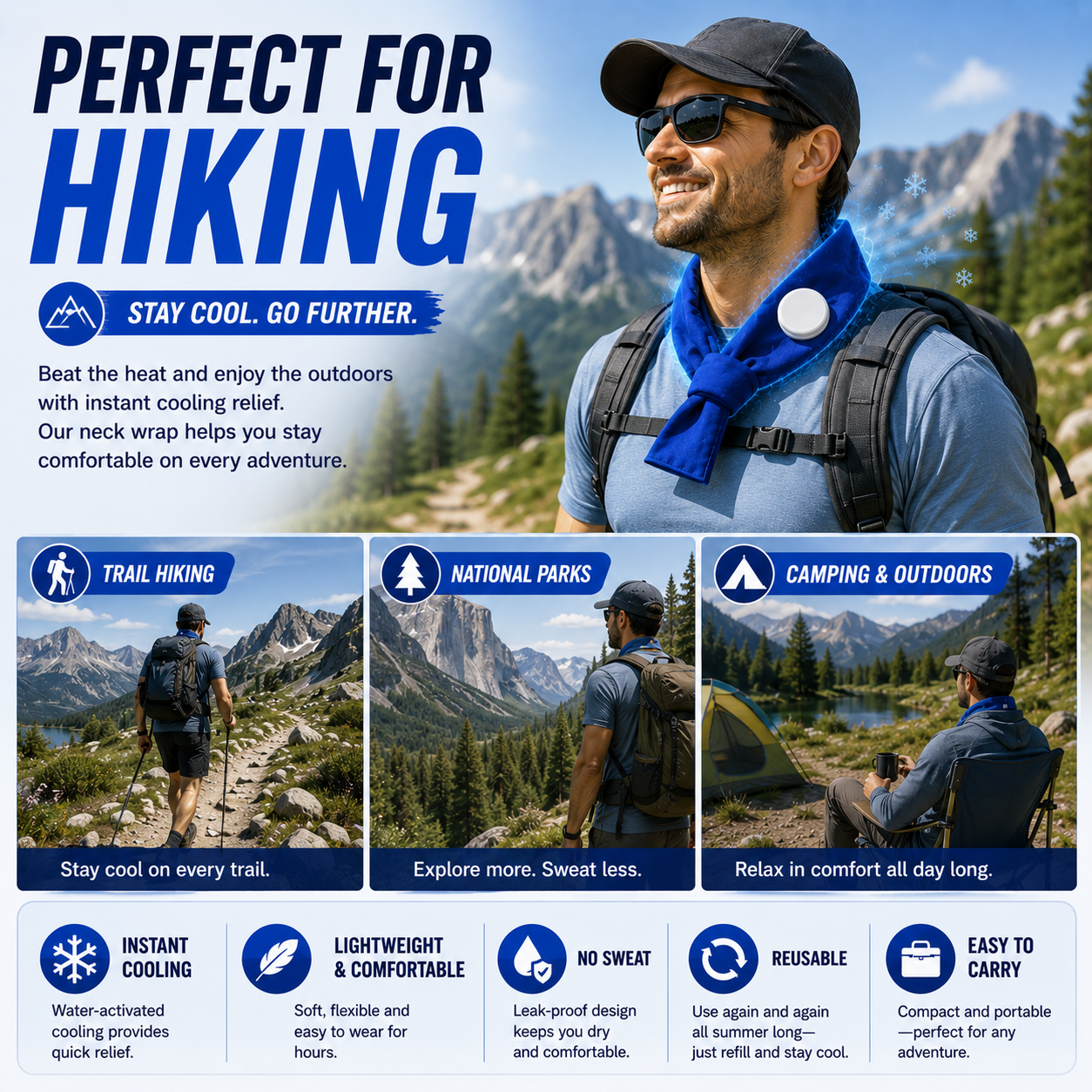 LITEGUEST Summer Water Cooling Neck Wrap – Outdoor Heat Relief