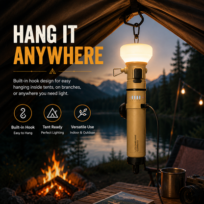 LITEGUEST 2-in-1 Retro Camping Lantern with 5000mAh Power Bank