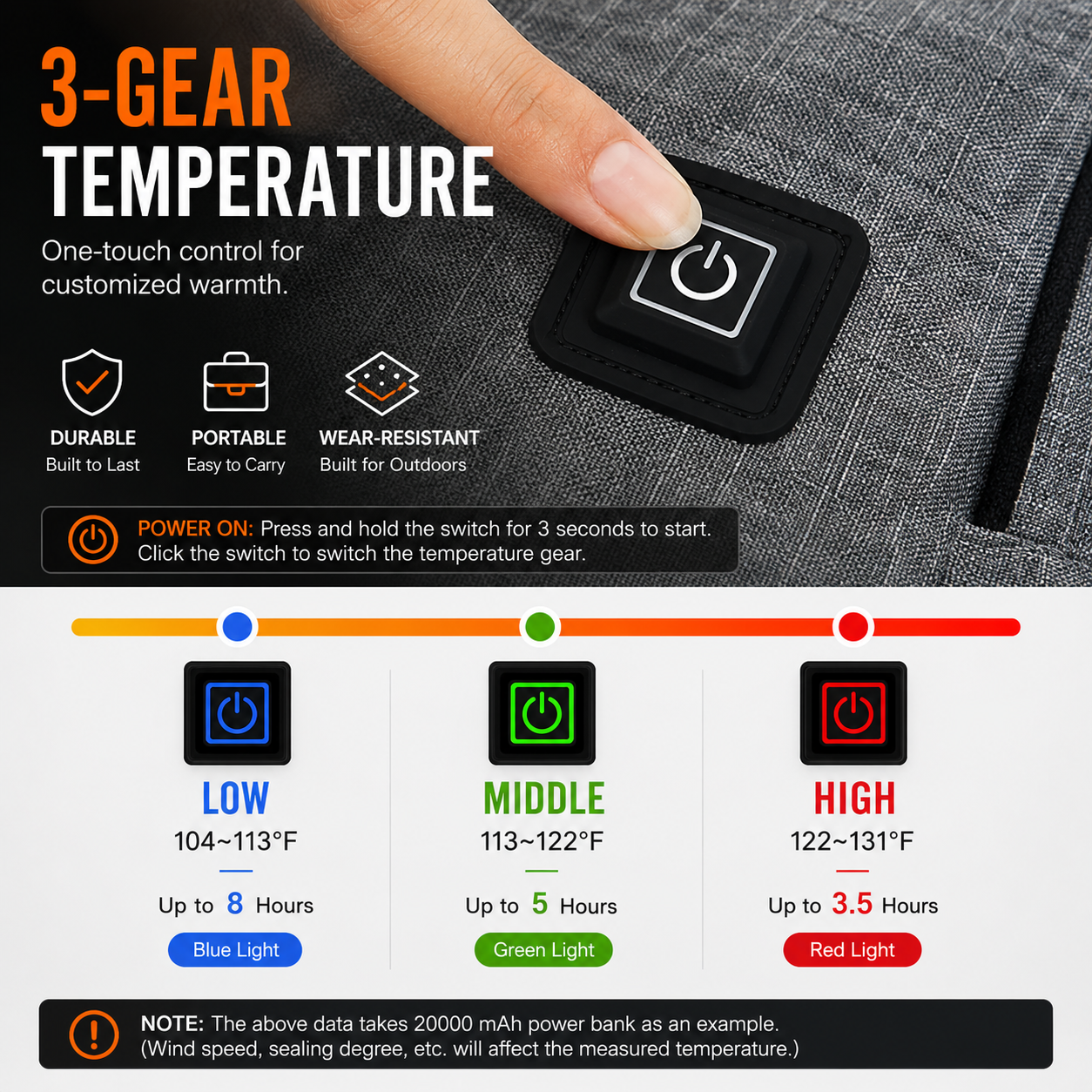 LITEGUEST Portable USB Heated Seat Cushion – Foldable & Waterproof