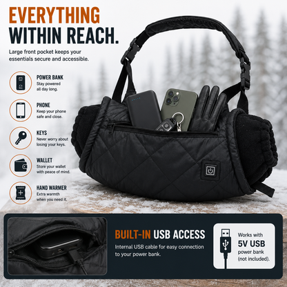 LITEGUEST USB Heated Hand Muff – Winter Outdoor Hand Warmers
