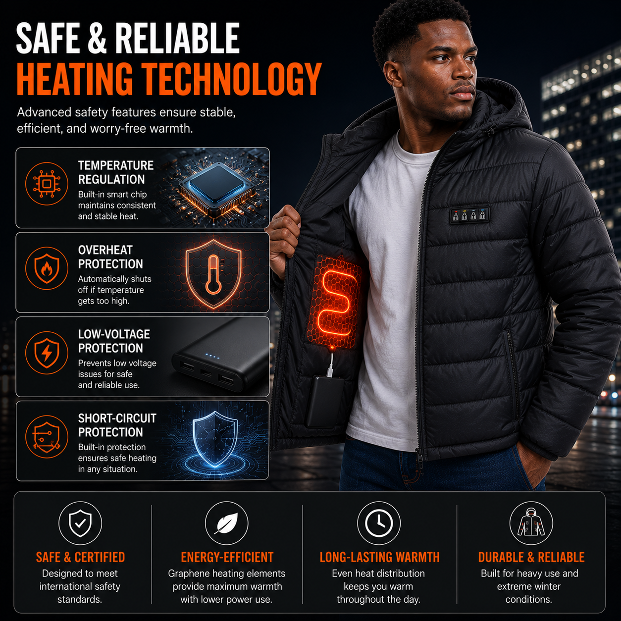 LITEGUEST Smart Heated Jacket – 27-Zone Winter Outdoor Jacket