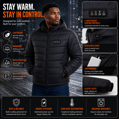 LITEGUEST Smart Heated Jacket – 27-Zone Winter Outdoor Jacket