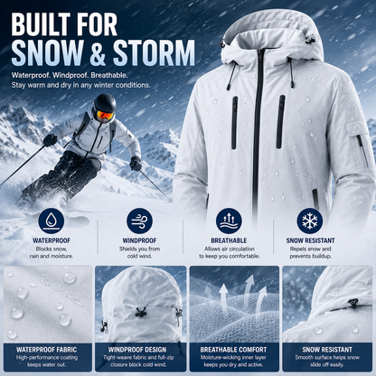 LITEGUEST Waterproof 5-Zone Heated Jacket USB-Powered for Outdoor