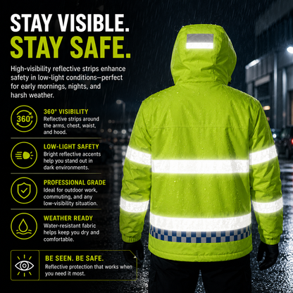 LITEGUEST 8-Zone Heated Reflective Work Jacket for Outdoor Duty