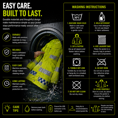 LITEGUEST 8-Zone Heated Reflective Work Jacket for Outdoor Duty