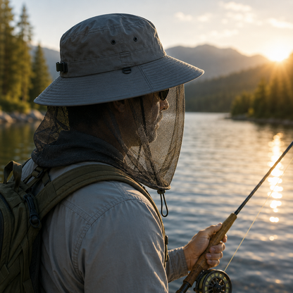 LITEGUEST Mosquito-Proof Fishing Hat – Full Coverage & UPF50+