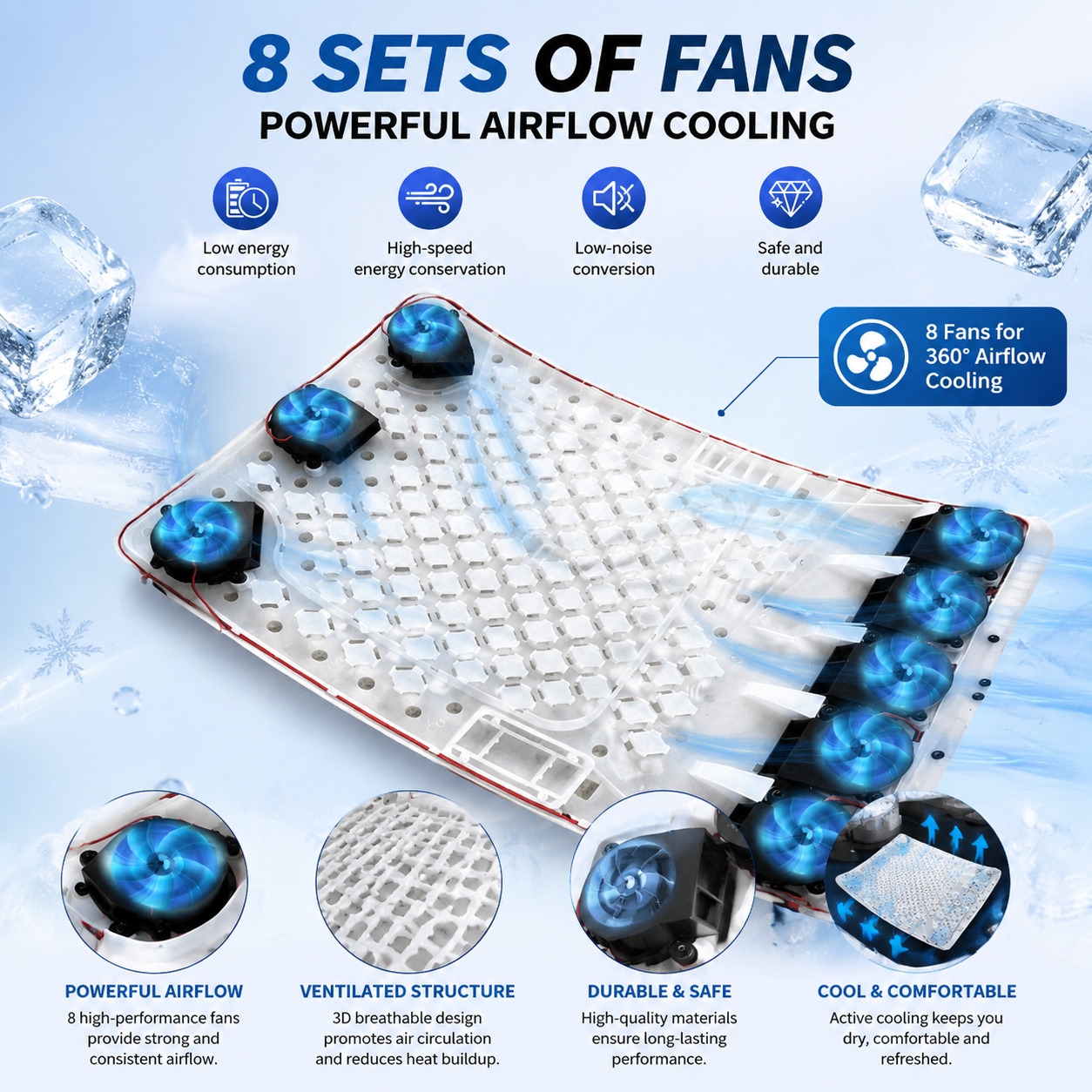 LITEGUEST Fan-Cooling Seat Cushion – USB-Powered Summer Comfort