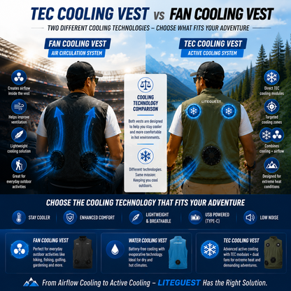 LITEGUEST Wearable Cooling Vest – TEC + Turbo Fan Active Cooling