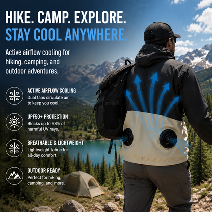 LITEGUEST UPF50+ Fan Jacket – Cooling Fans for Summer Outdoors