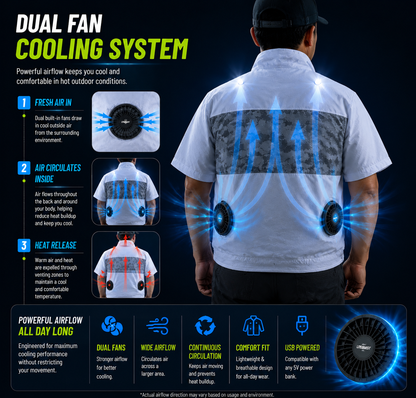 LITEGUEST LED Cooling Fan Jacket – Night Fishing & Outdoor Summer Gear